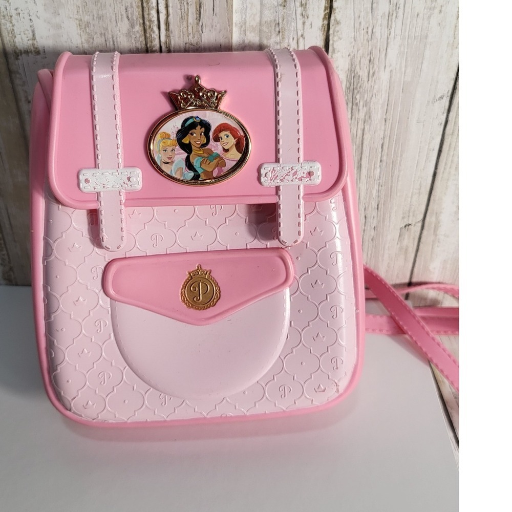 Disney Princess Backpack Purse Pink Belle Ariel Jasmine Girls Shoulder Bag